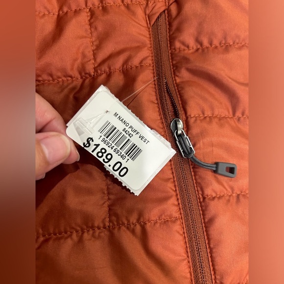 Patagonia Men’s Medium Nano Puff Insulated Vest Burnished Red Puffer NWT Puffy - Picture 6 of 9